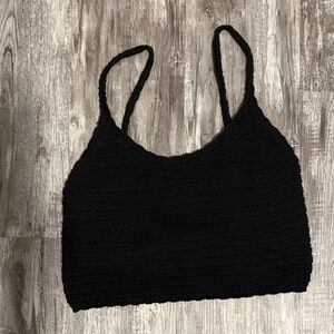 Aerie Classic Black Knit Top